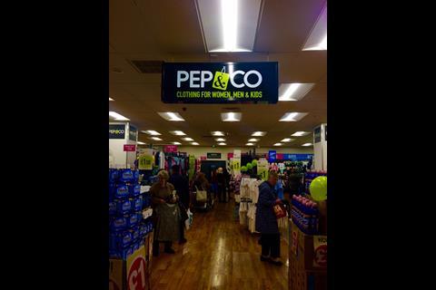 The Pep & Co offer takes up around a quarter of the selling space